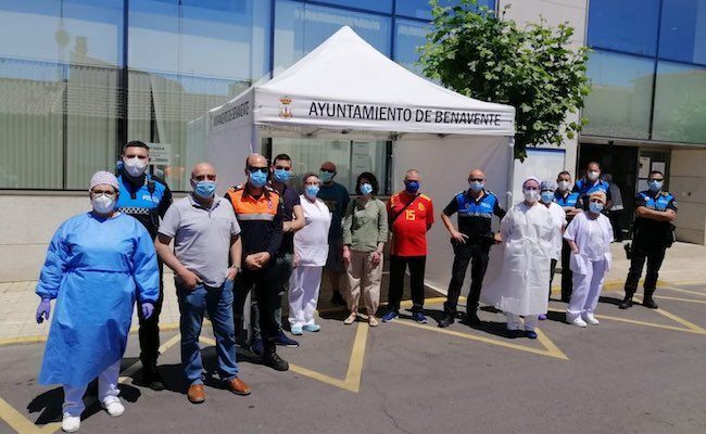 Imagen de una de las jornadas de pruebas diagnósticas en Benavente, una de las zonas más afectadas por la pandemia