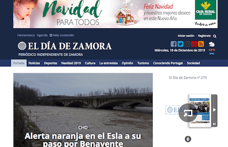 Portada de "eldiadezamora.es"