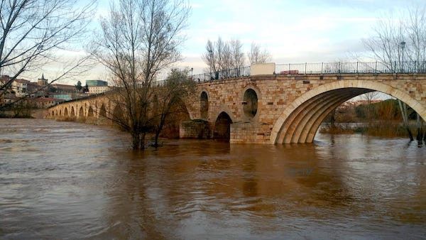 Crecida en Zamora, esta tarde