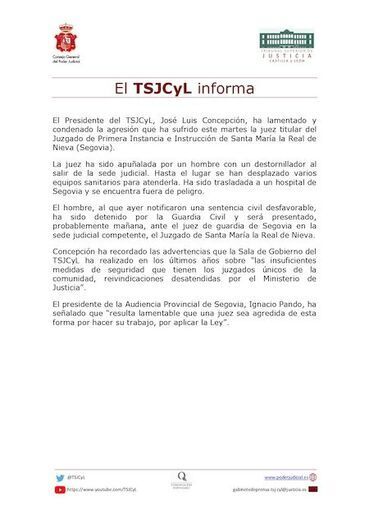 Comunicado del TSJCyL