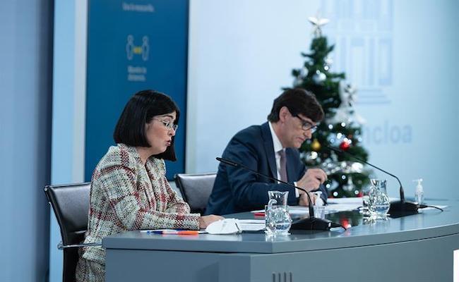 Momento de la rueda de prensa de los dos ministros