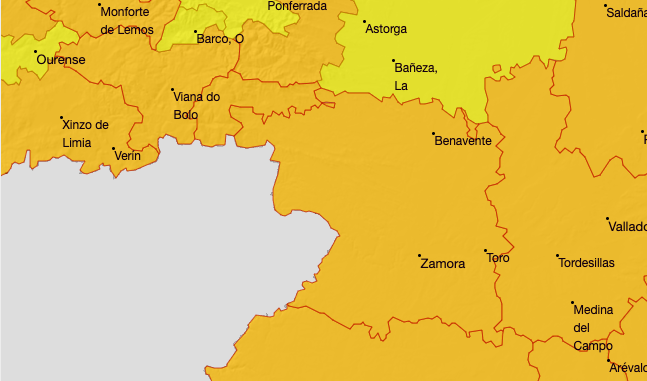 Imagen de los avisos (AEMET)