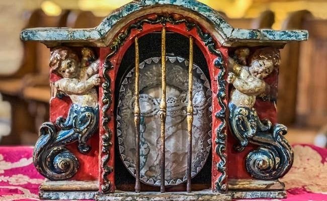 Reliquia de San Valentín en la Colegiata