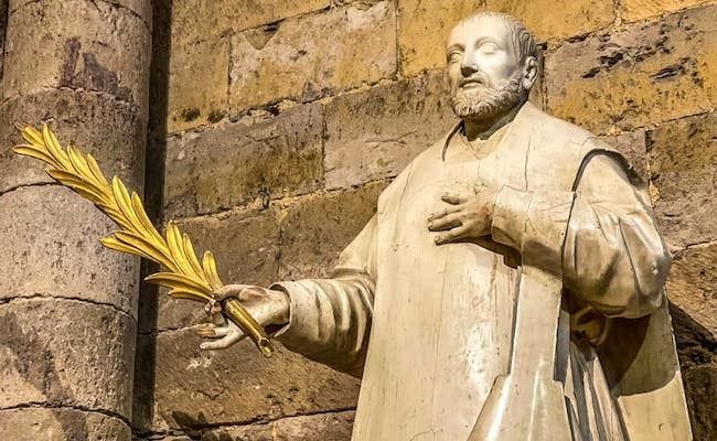 San Valentín está muy presente en la colegiata toresana, en cuadros y esculturas