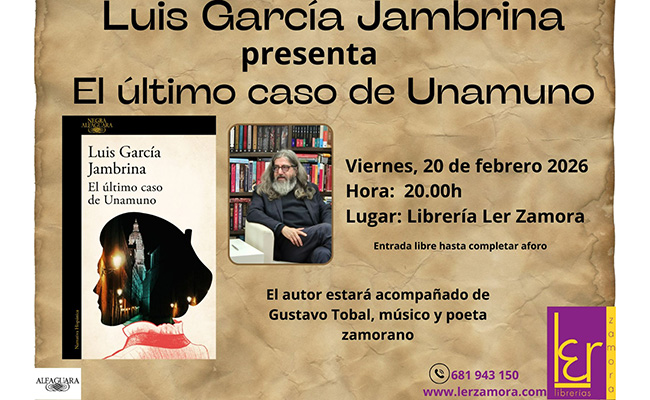 García Jambrina presenta su nueva novela negra sobre Unamuno en Ler Zamora