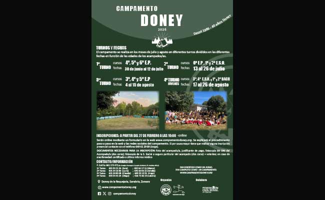 El campamento de Doney celebra este verano su 40 aniversario