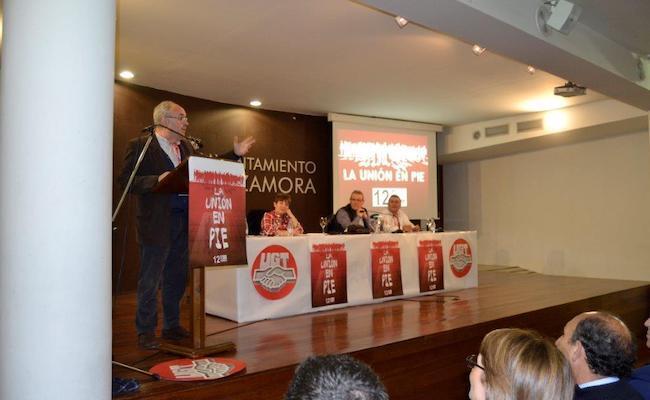 Ángel del Carmen, en un congreso de UGT Zamora