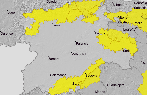 Previsiones de la AEMET para hoy