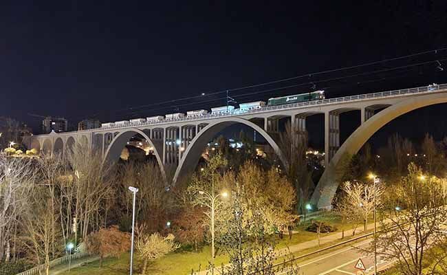 Prueba de carga en el viaductor del Miño (Orense)