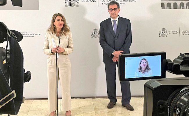 La ministra, en la rueda de prensa