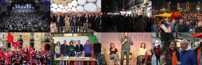 Los principales partidos cierran la campa&ntilde;a en Castilla y Le&oacute;n con llamamientos al voto y mensajes de cambio y estabilidad