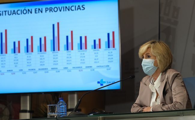Verónica Casado, durante la rueda de prensa