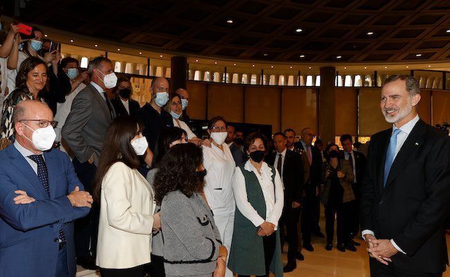 El Rey, durante la visita al Tribunal Constitucional de esta mañana (Casa Real)