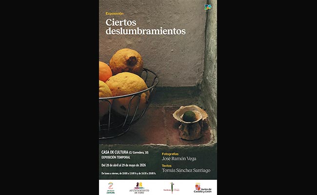 Las fotografías de José Ramón Vega y la poesía de Tomás Sánchez Santiago en la exposición ‘Ciertos Deslumbramientos’ en Toro