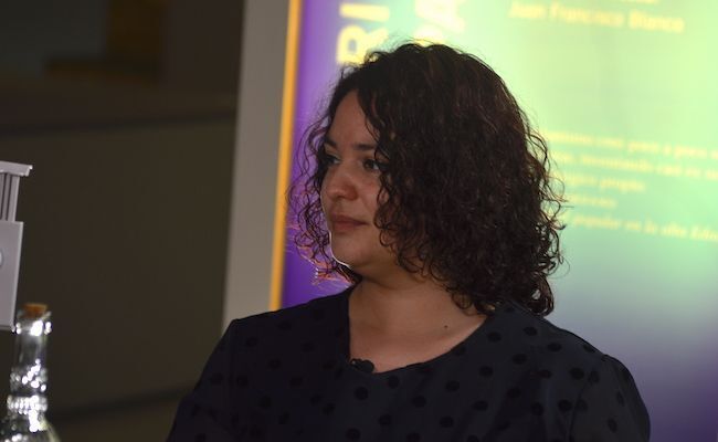 Bea Cepeda, durante la entrevista