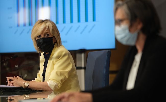 Verónica Casado, en la rueda de prensa