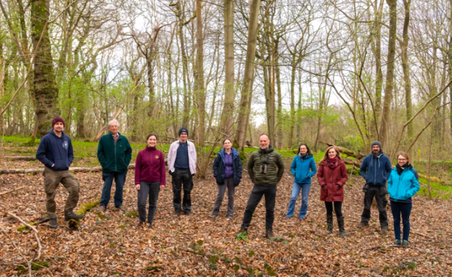El equipo del bosque de Wytham en abril de 2022. / John Cairns