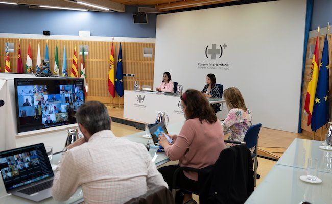 Carolina Darias, durante una reunión del Consejo Interterritorial de Salud