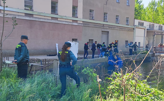 Momento en el que se extrae el cadáver