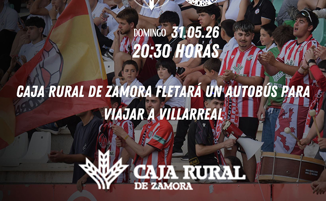 Caja Rural contrata otro autocar para seguir al Zamora CF en Villarreal