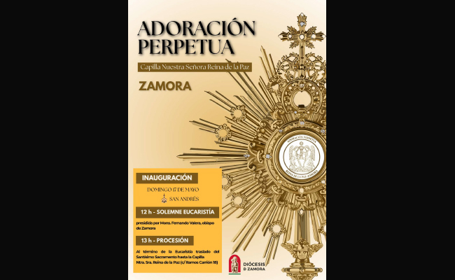Zamora inaugurará el próximo domingo la Capilla de  Adoración Perpetua