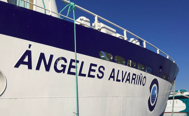 Buque Ángeles Alvariño, dedicado a la búsqueda de las niñas