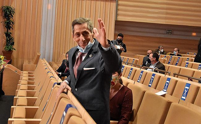 Andrés Vázquez, durante un reciente homenaje