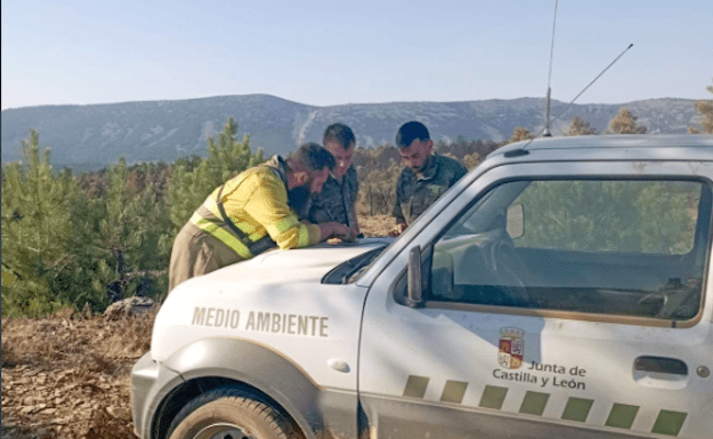 En Monsagro, tomando el relevo en labores de vigilancia