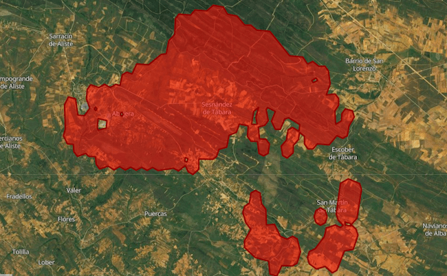 Imagen desde el satélite COPERNICUS