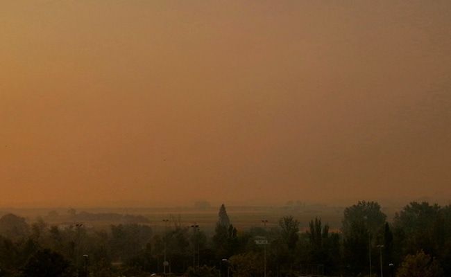 Imagen del amanecer de esta mañana en la capital zamorana
