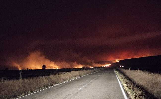 Esta imagen evidencia la peligrosidad del incendio de Losacio