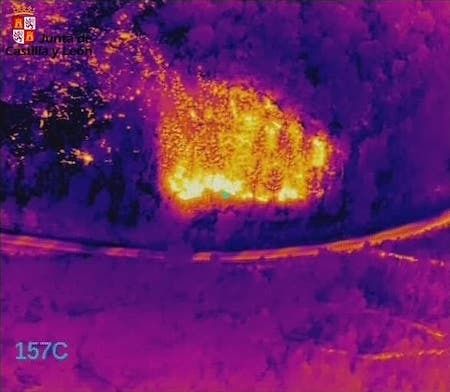 Imagen de la cámara térmica
