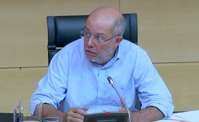 Francisco Igea, durante su comparecencia
