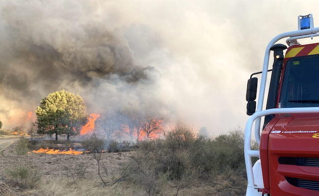 El incendio de Rábano de Aliste eleva su gravedad y pasa a nivel 2