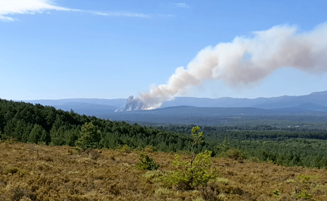 Imagen del incendio de Asturianos