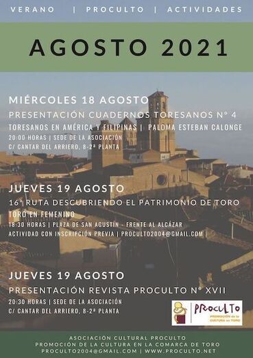 Próximas actividades de Proculto