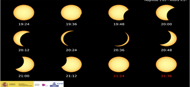 Zamora tendr&aacute; 19 segundos de noche en pleno atardecer: las horas clave del eclipse total