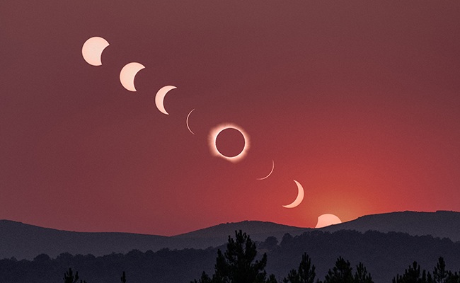 Una foto del eclipse hecha desde Peque, finalista de un concurso nacional