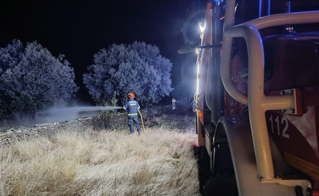 Los bomberos sofocan un incendio forestal en Las Torres de Aliste