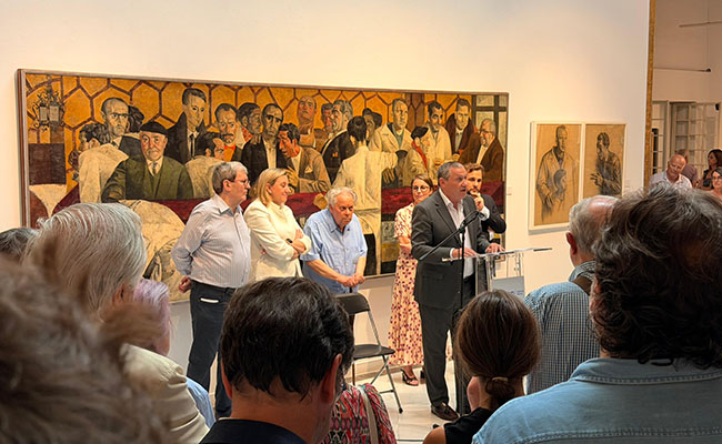 La Diputación acompañó a Pedrero en la inauguración de su exposición en Madrid