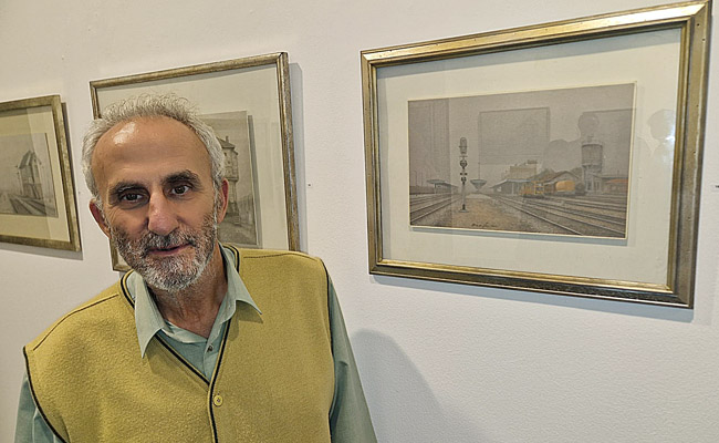 Ricardo Sánchez, una vida entre el dibujo, el paisaje y la pasión por el ferrocarril