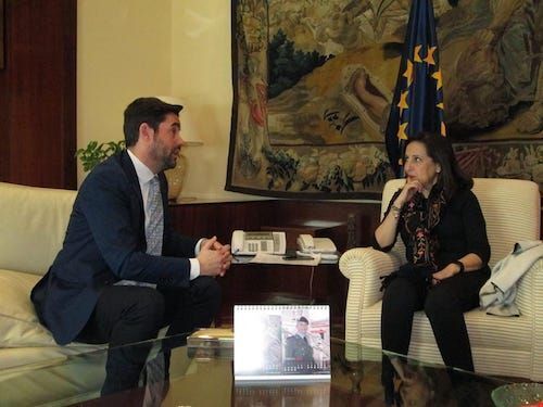 Antidio Fagúndez, en una reunión anterior con Margarita Robles